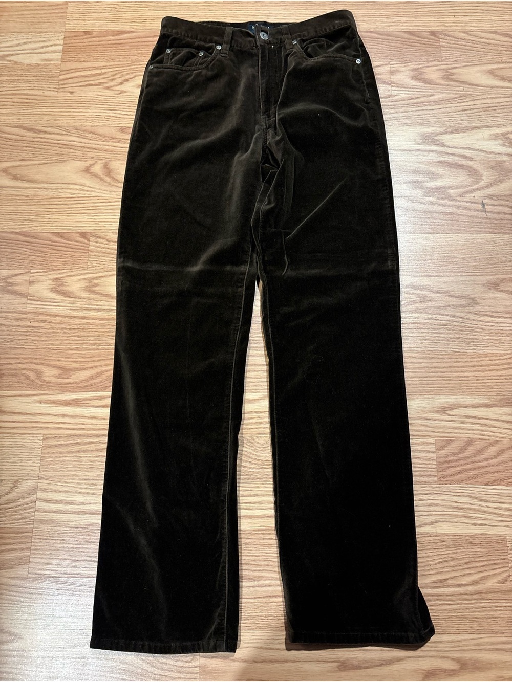Nautica Jeans Company Women's Dark Brown Corduroy Straight-Leg Pants size 6